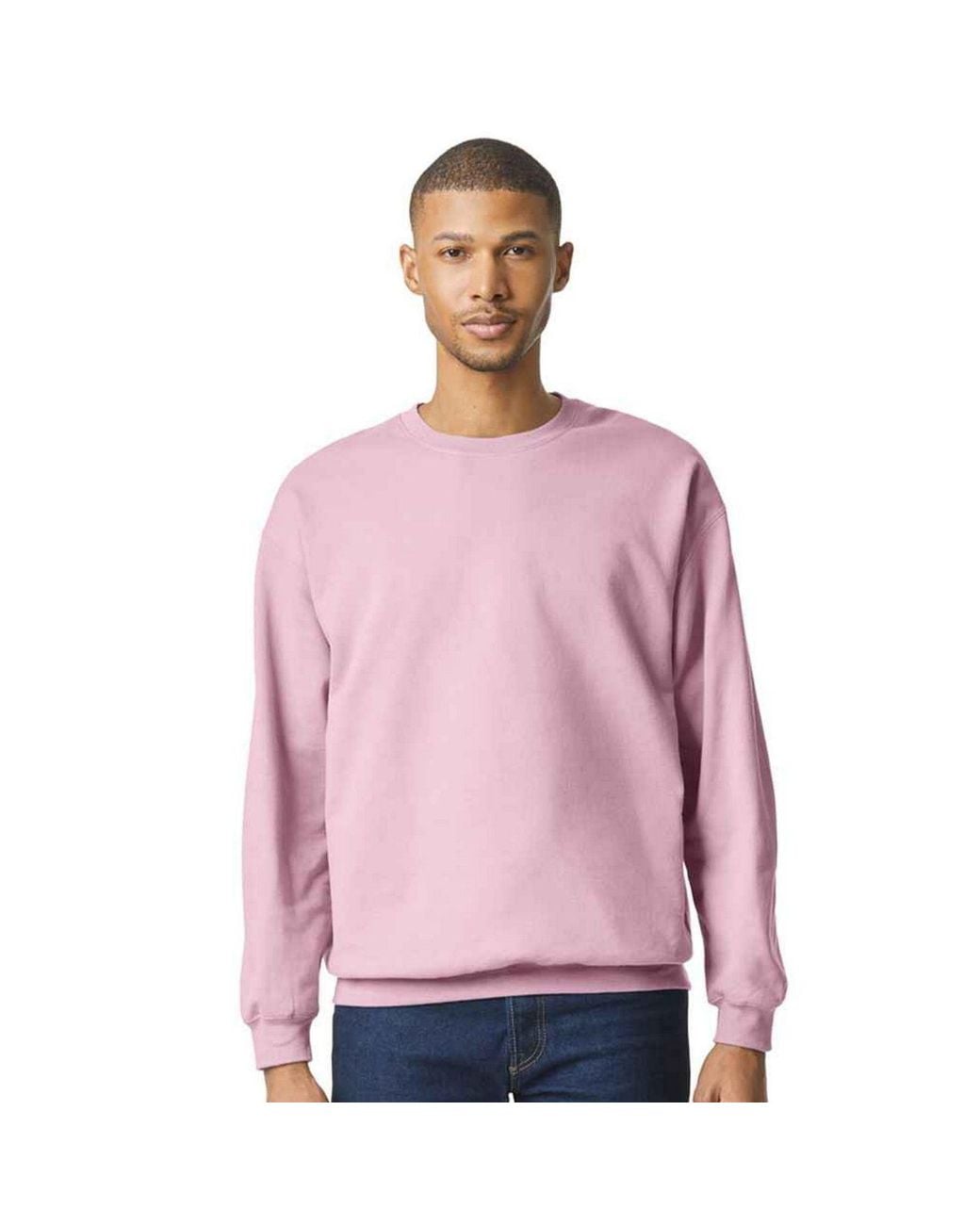 Gildan Pink Softstyle Fleece Midweight Sweatshirt for men
