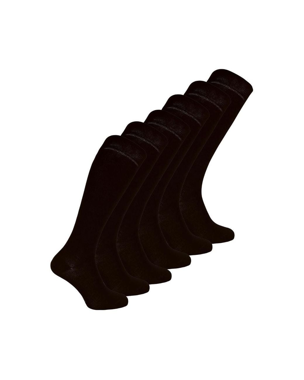 Sock Snob Black 6 Pairs Long Bamboo Socks