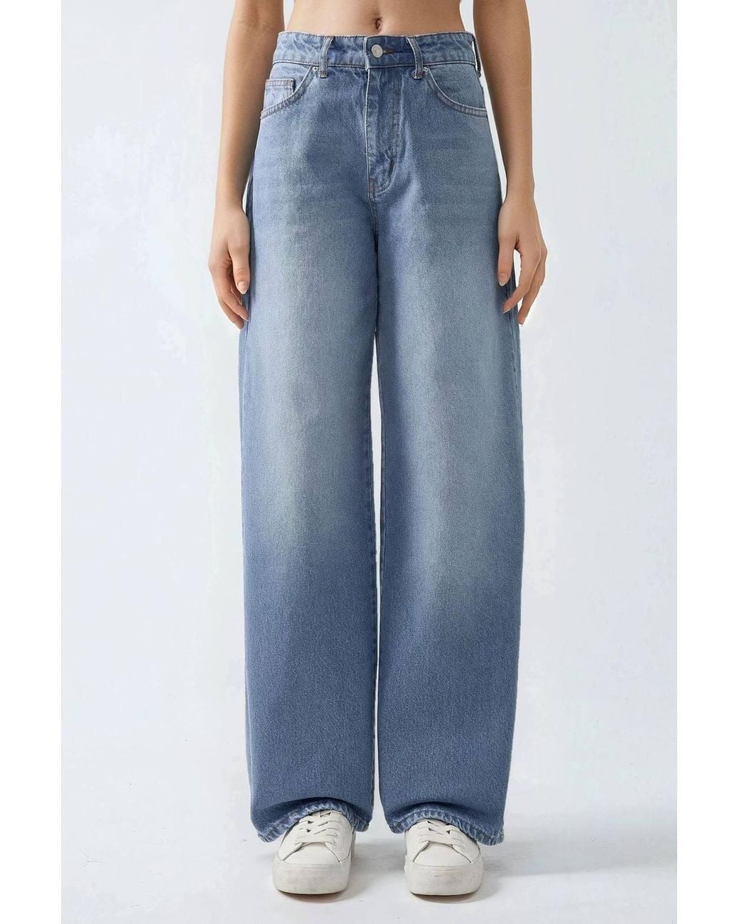 Hiccup Blue Baggy Fit Denim Jeans
