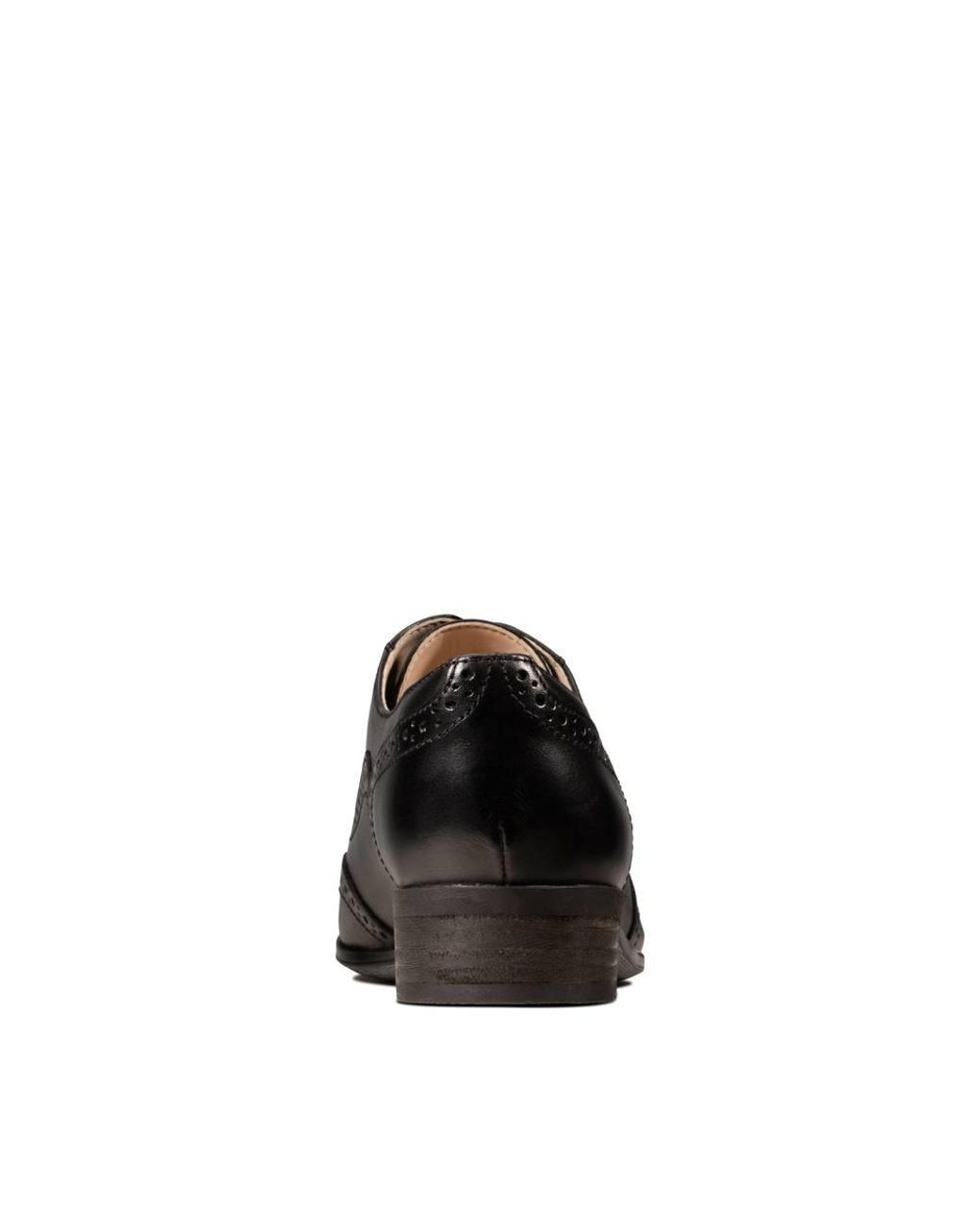 Clarks Black Hamble Oak Leather Brogues, Lace Up
