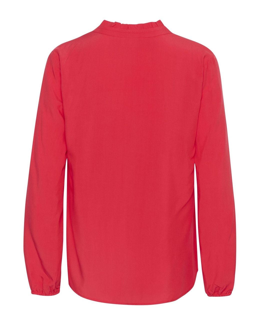 Saint Tropez Red Edasz V-Neck Long Sleeve Blouse