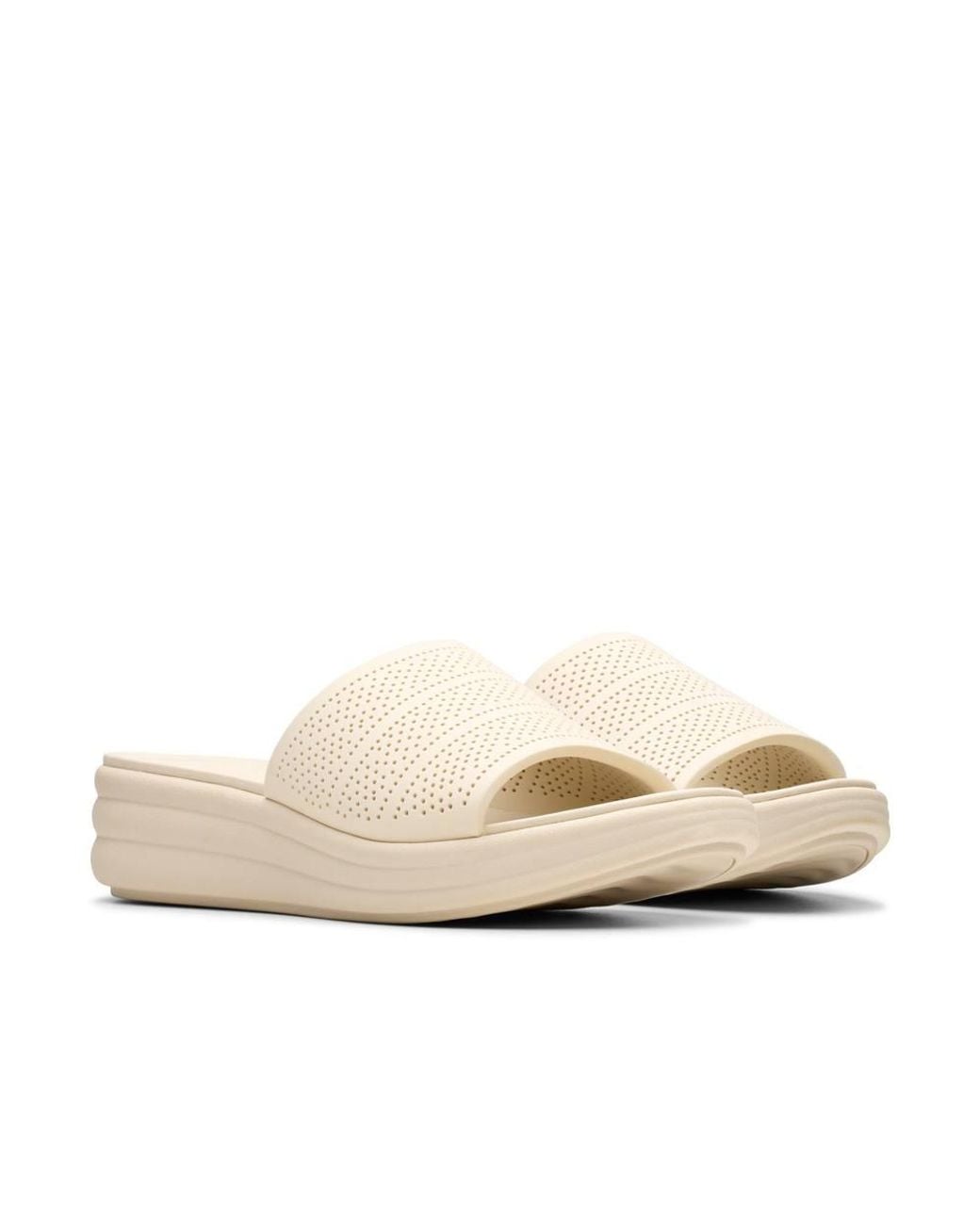 Clarks Natural Drift Twist Flat Sandals, Sliders