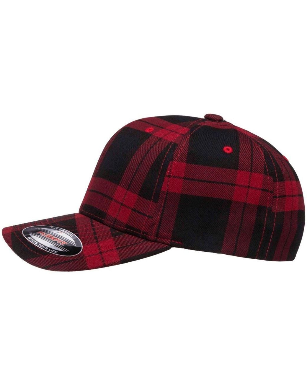 Flexfit Red Tartan Plaid Cap for men