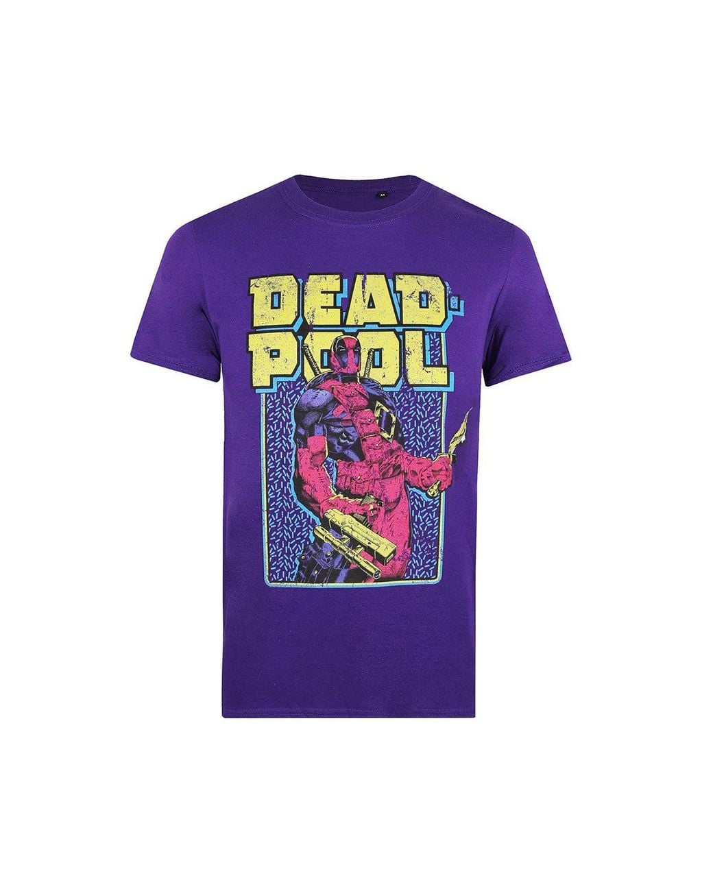 Marvel Blue Deadpool 90's Cotton T-Shirt for men