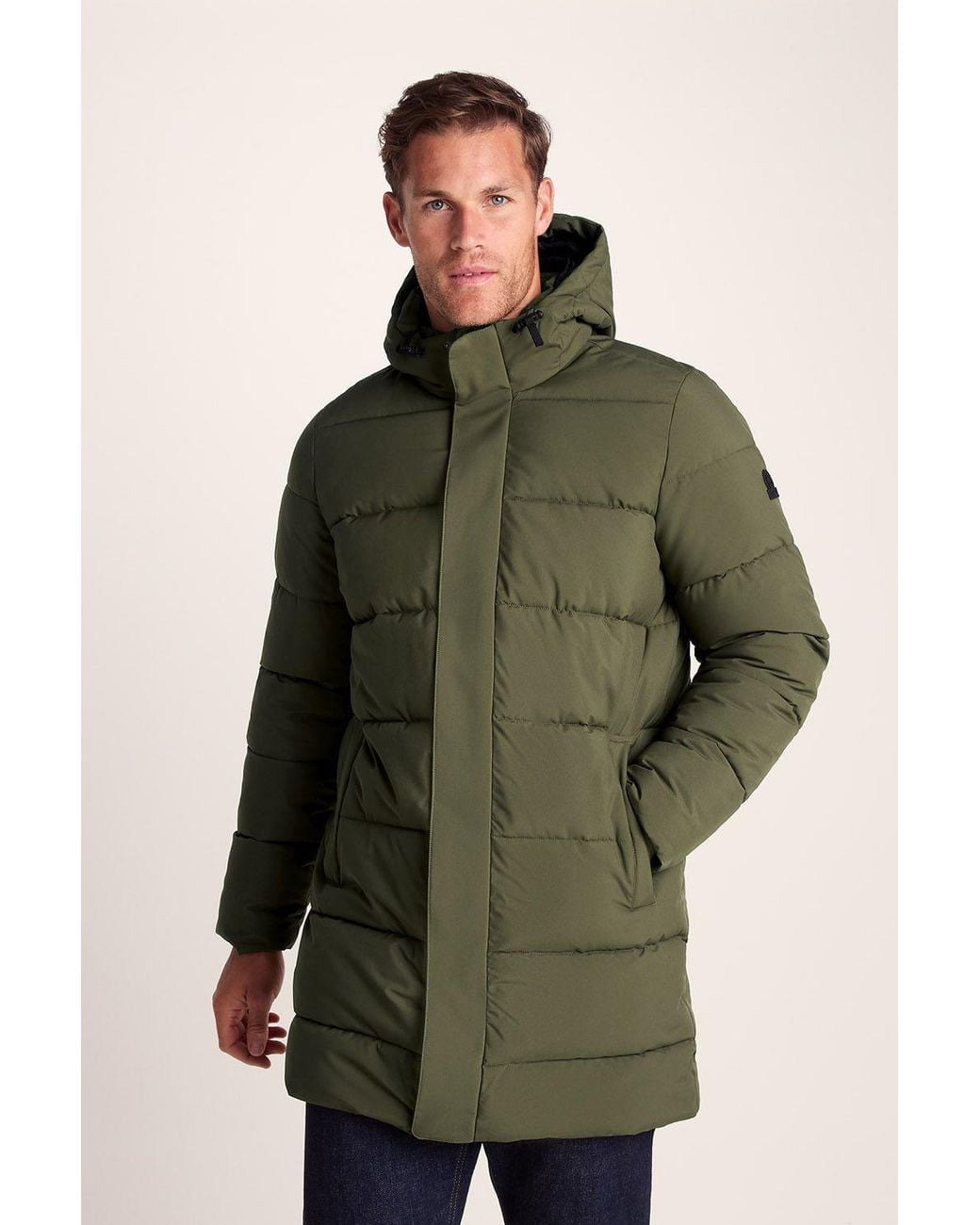 TOG24 Green 'Preece' Long Shower Resistant Insulated Jacket for men