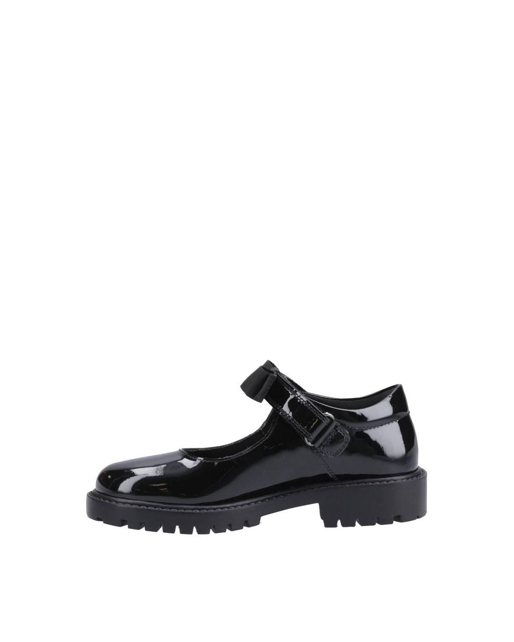 Hush Puppies Black Astrid Bow Patent Junior
