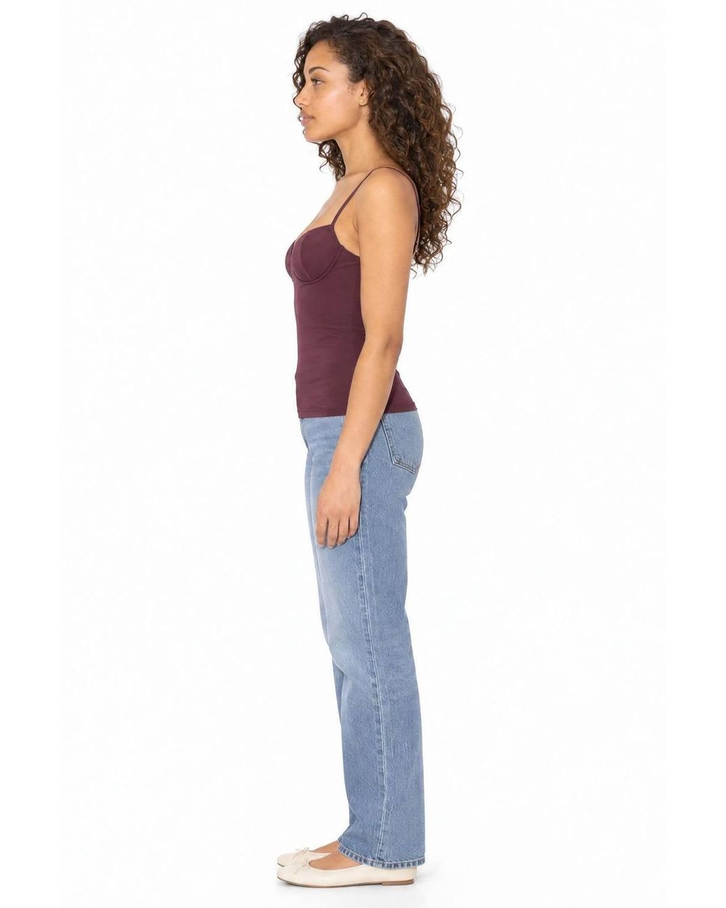 Busem Purple Slim Fit Corset Crop Blouse