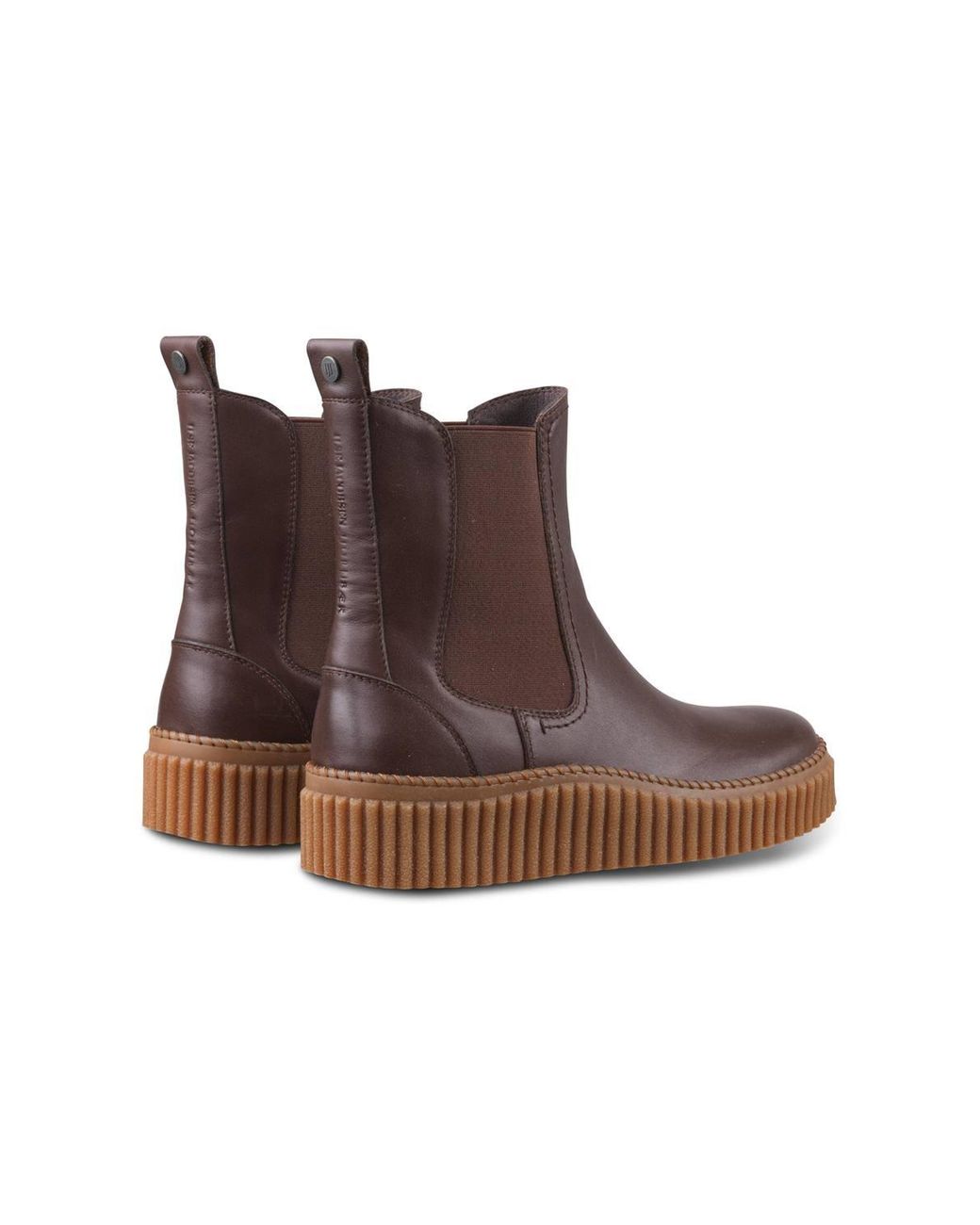 Ilse Jacobsen Brown Chelsea Boots Clay