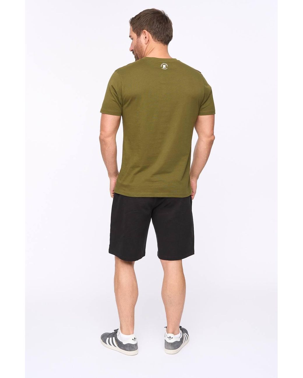 Bewley & Ritch Green Milestan 100% Cotton Crew Neck Short Sleeve T-Shirt for men