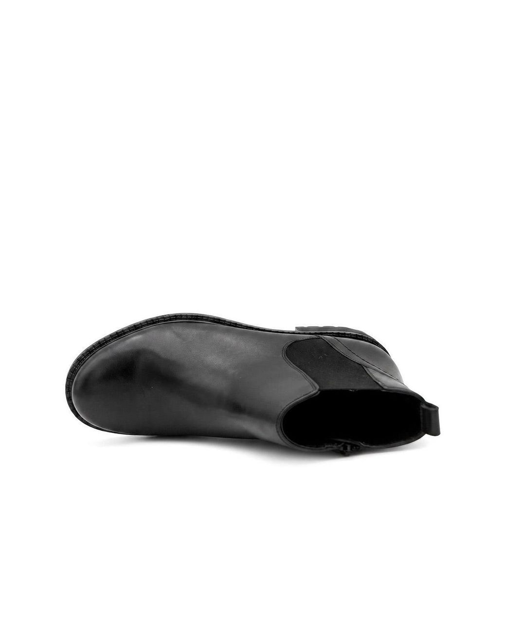 Pavers Black Smart Leather Block Heel Chelsea Boots