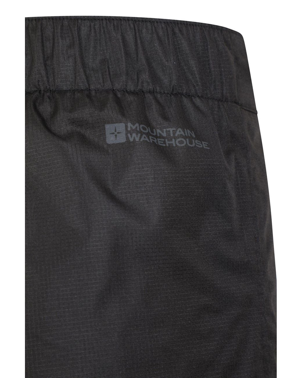 Mountain Warehouse Black Spray Waterproof Short Length Trousers Hiking Pants for men