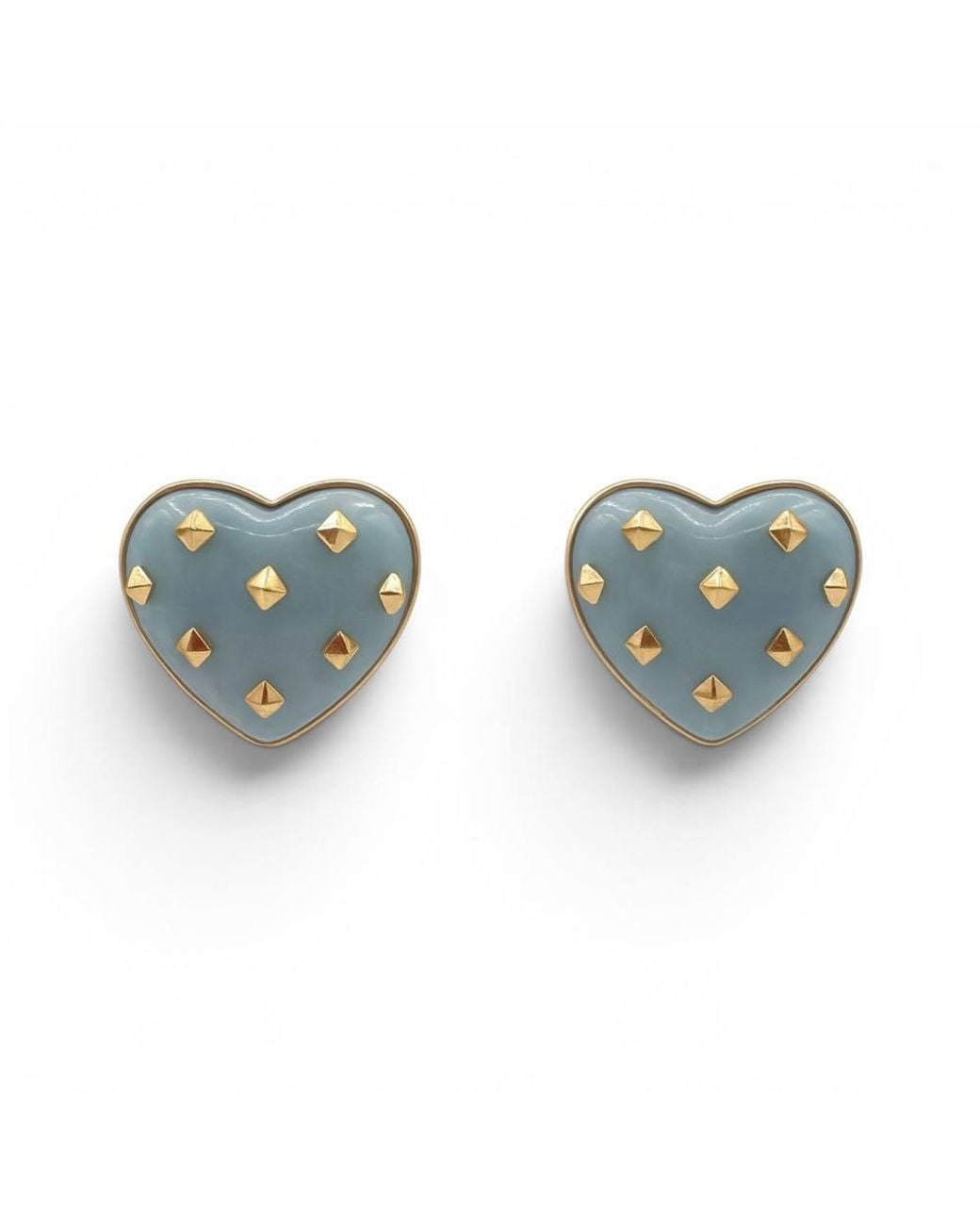 Michael Nash Jewelry Blue Cosette Aqua Heart Resin Stud Earrings