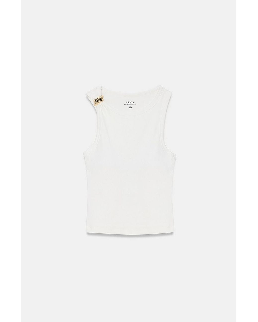 Dilvin Black Sleeveless Slim-Fit Cami Blouse