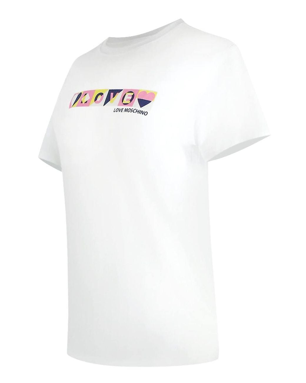 Love Moschino White Short Sleeve Round T-Shirt