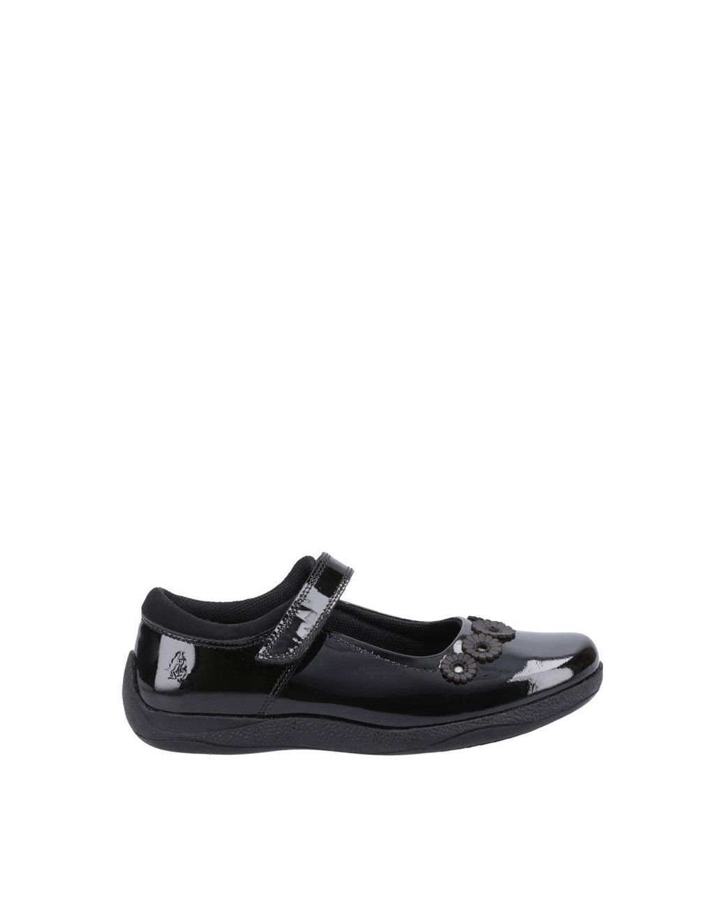 Hush Puppies Black Christina Patent Senior Shoe