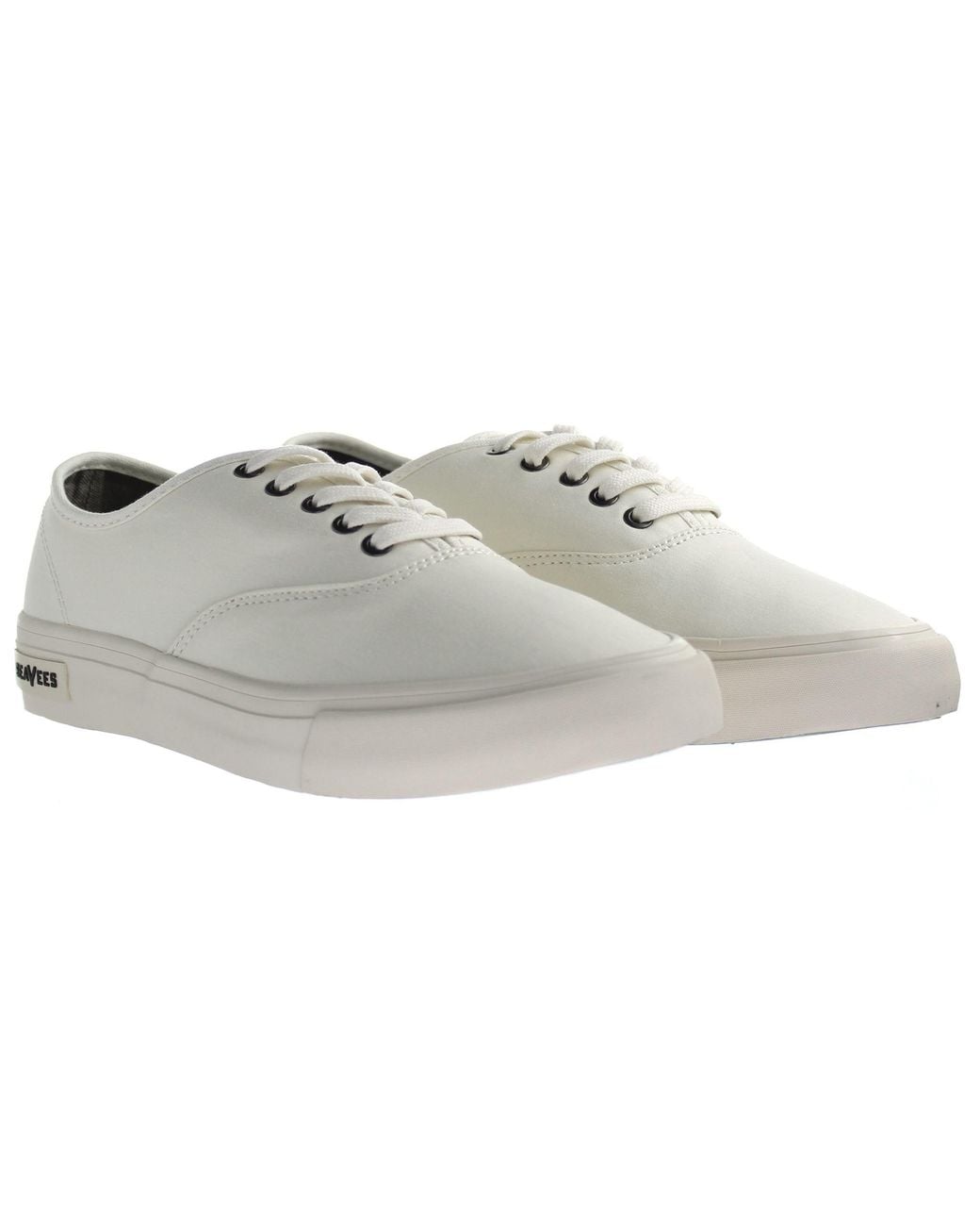 Seavees Black Legend Sneaker Standard Bleach Poplin Lace-Up Synthetic Trainers