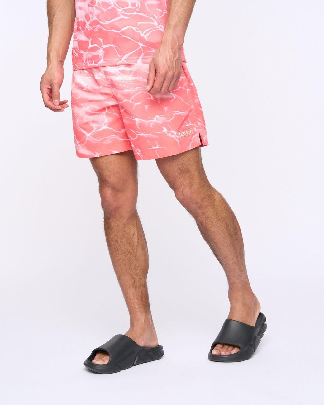 Henleys Pink Henpool Swim Shorts for men