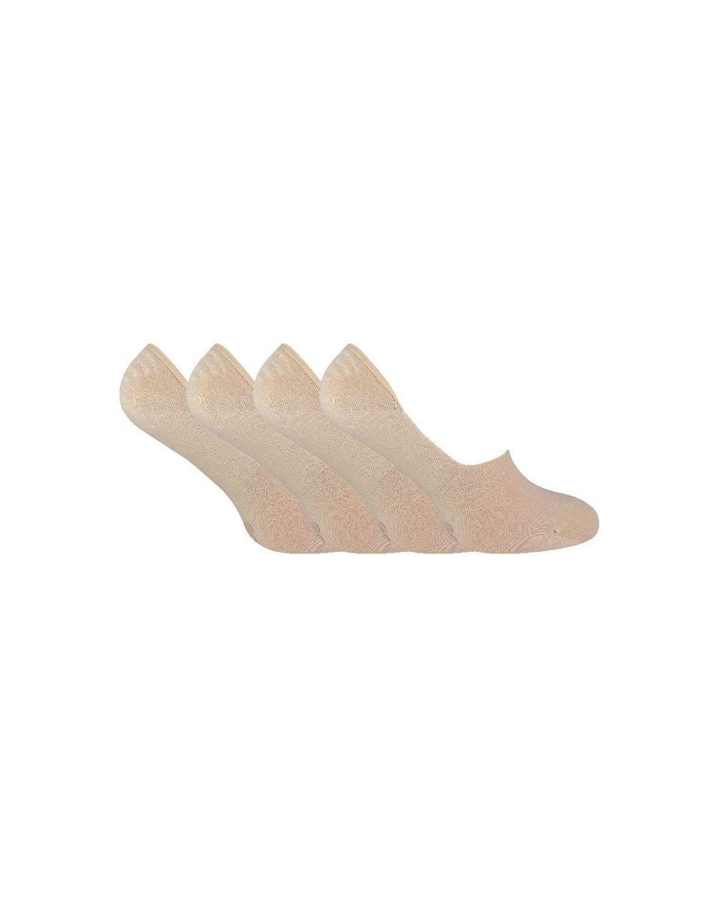 Sock Snob Natural 4 Pack Bamboo No Show Invisible Socks