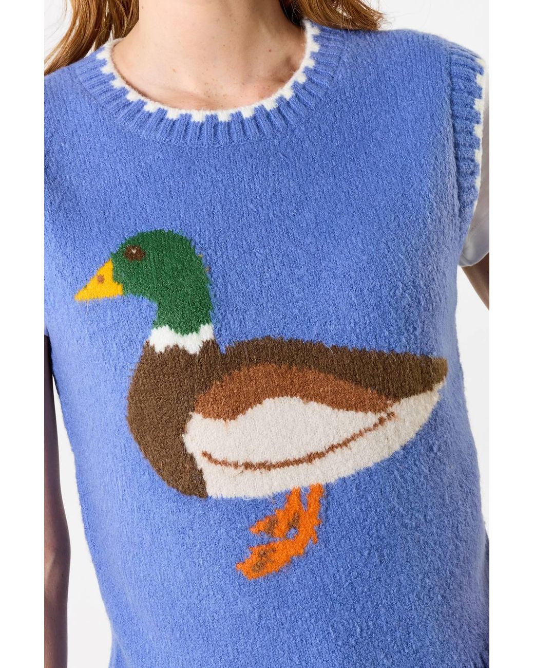 Joe Browns Blue Lucky Duck Knitted Vest