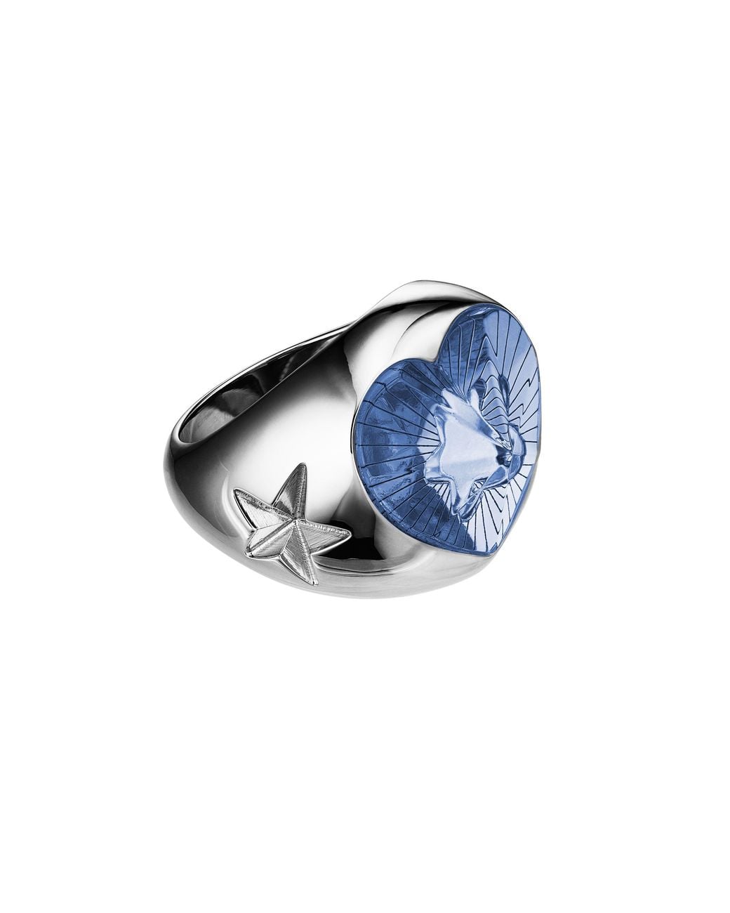 Baccarat Blue Sky Heart Ring 2813088