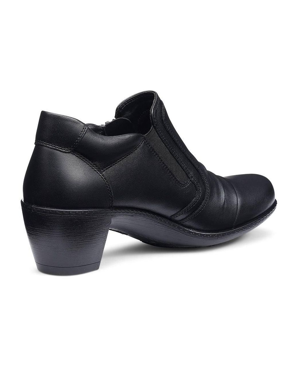 Hotter Black Wide Fit 'Hutton' Heeled Shoes