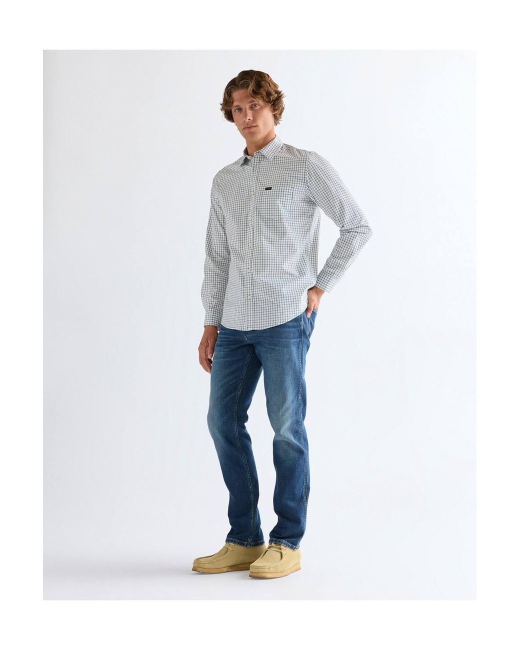 Wrangler Blue Greensboro Straight Fit Jeans Stormforge for men