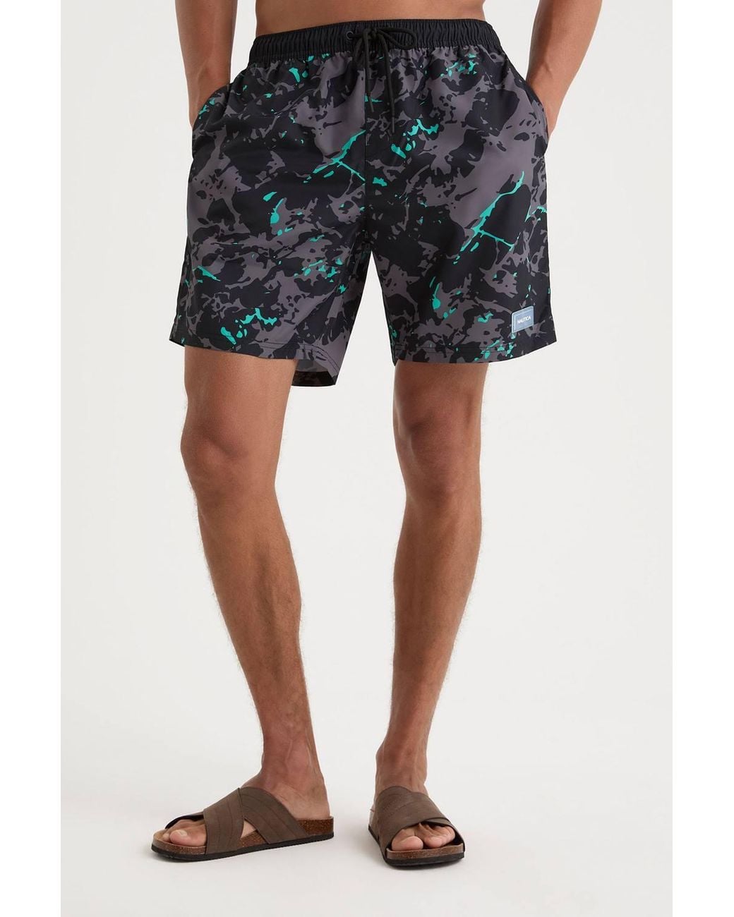 Nautica Blue Gartley 7" Swim Short for men