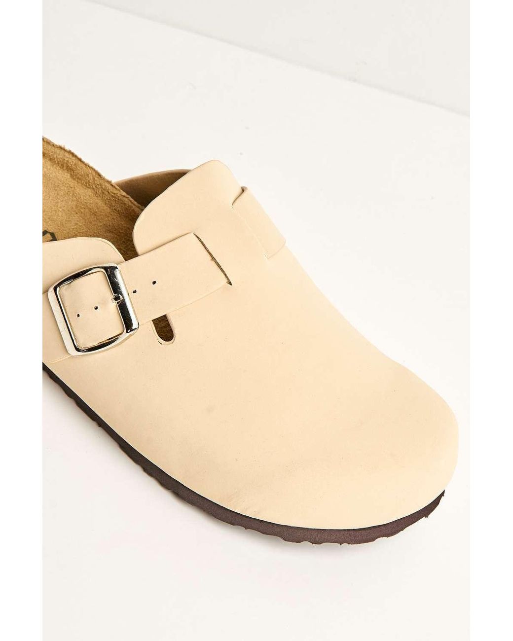 Miss Diva Natural Klara Cork Sole Buckle Detail Clogs