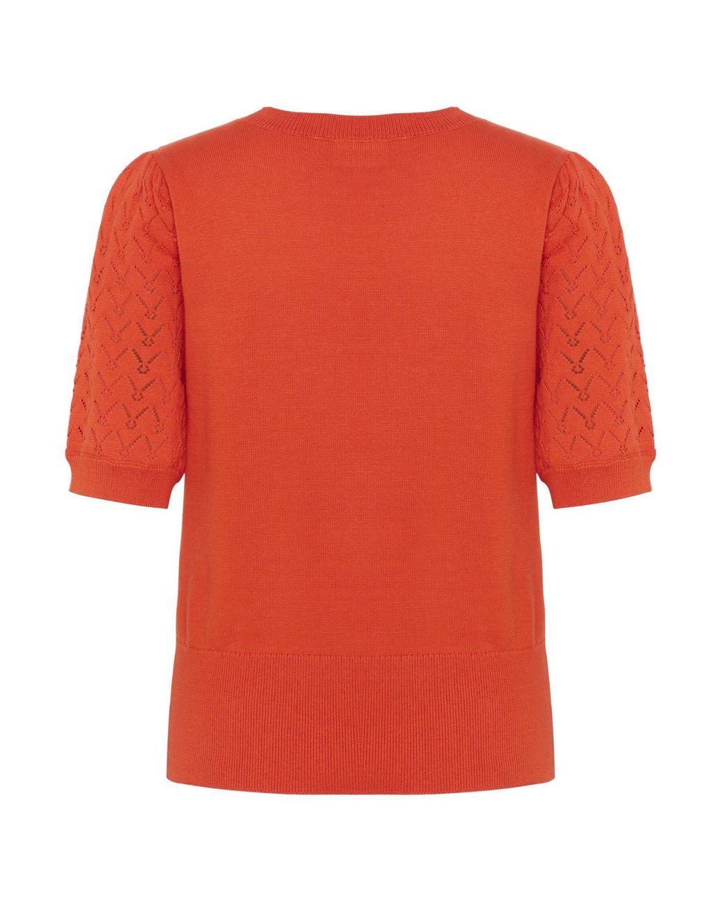 Saint Tropez Red Karnasz Crew Neck Short Sleeve Pullover