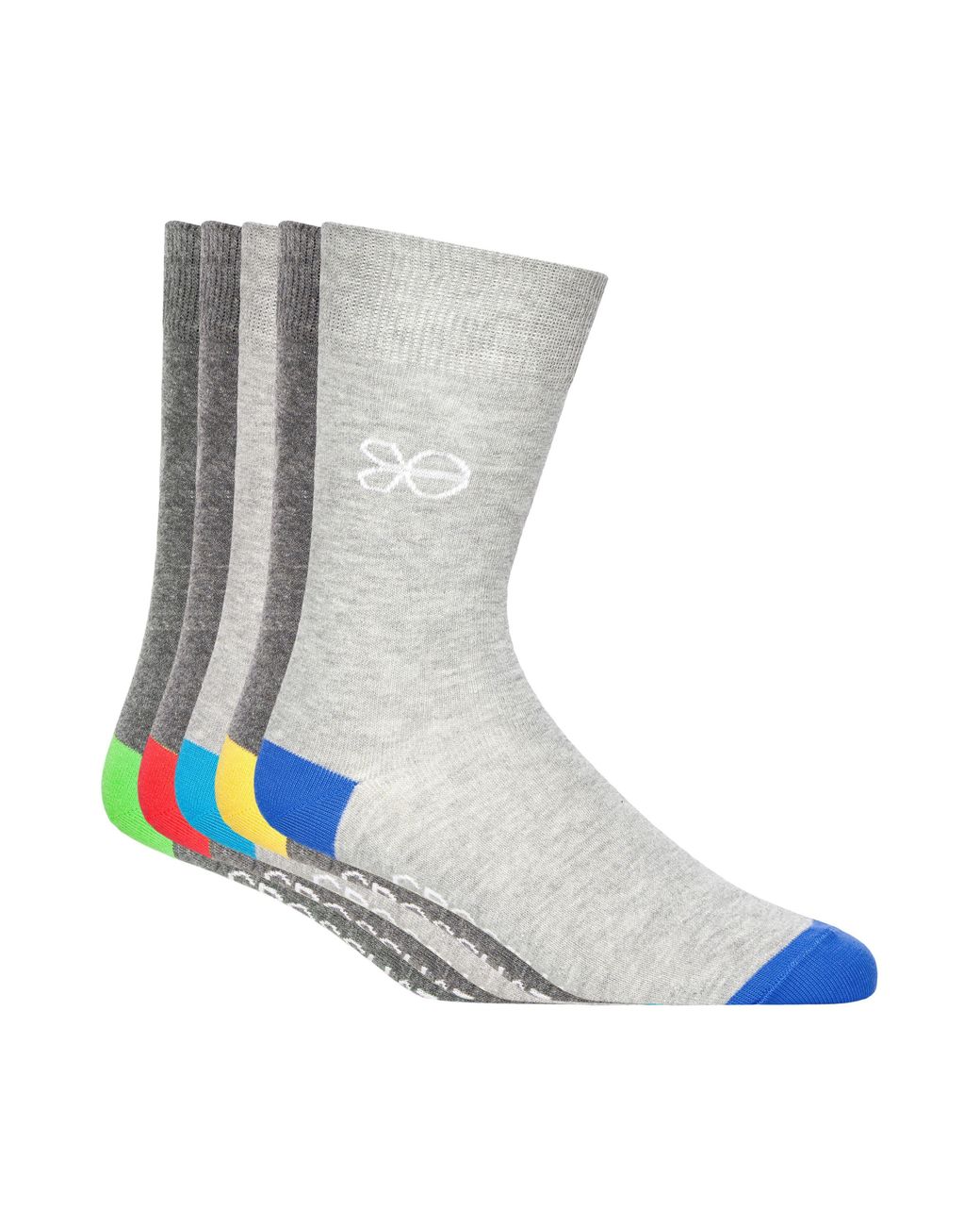 Crosshatch White Posical Socks 5 Pack for men