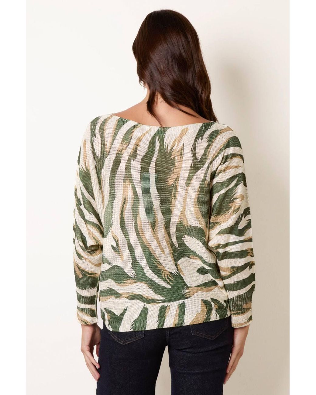 Blue Vanilla Green Long Sleeve Round Neck Jumper