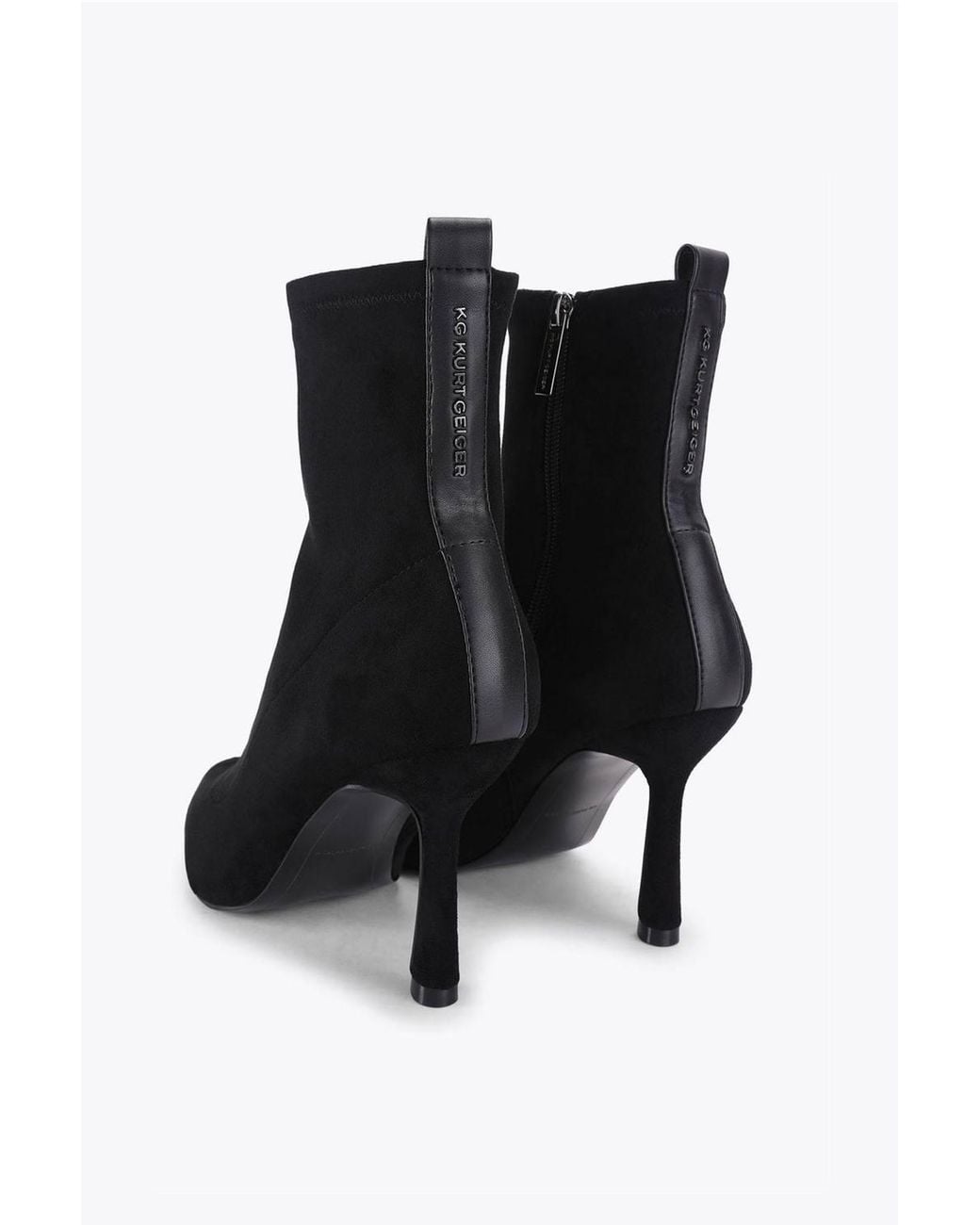 KG by Kurt Geiger Black 'Adina Ankle' Suedette Boots