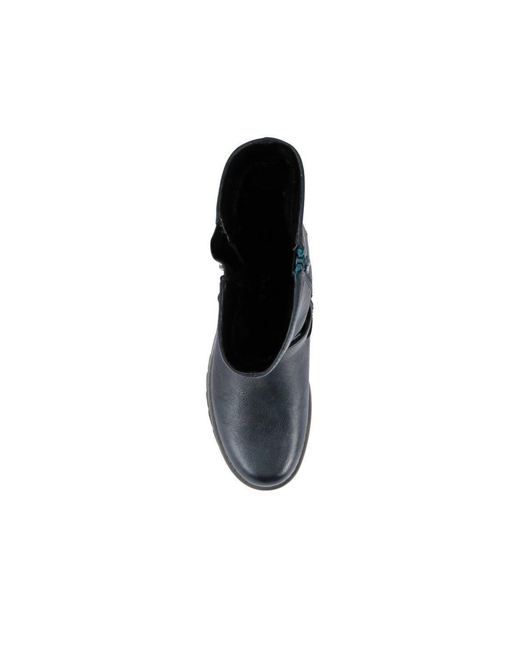 Pavers Black Dual Buckle Calf Length Boots