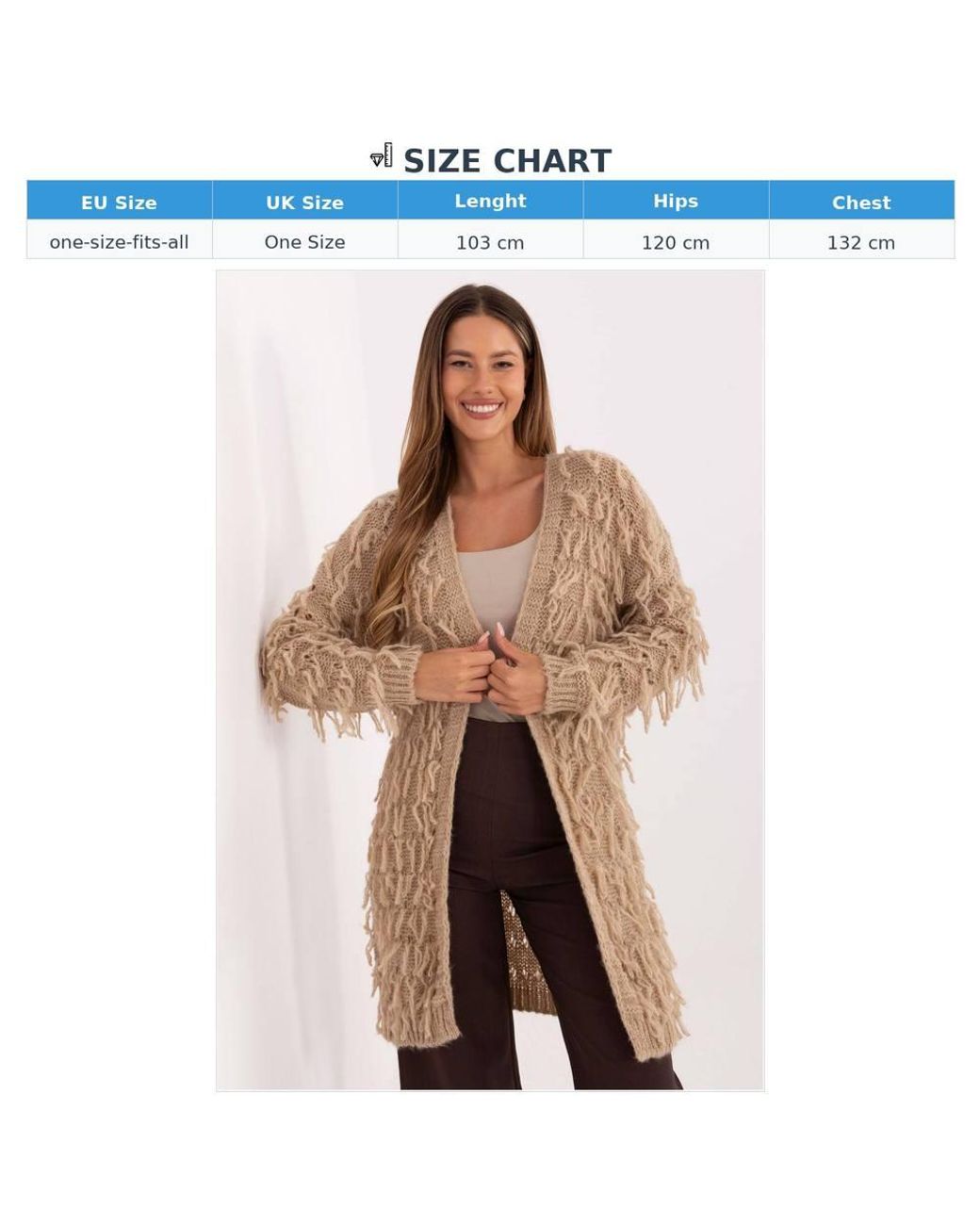 Love Lace Brown Viscose Cardigan With Long Sleeves