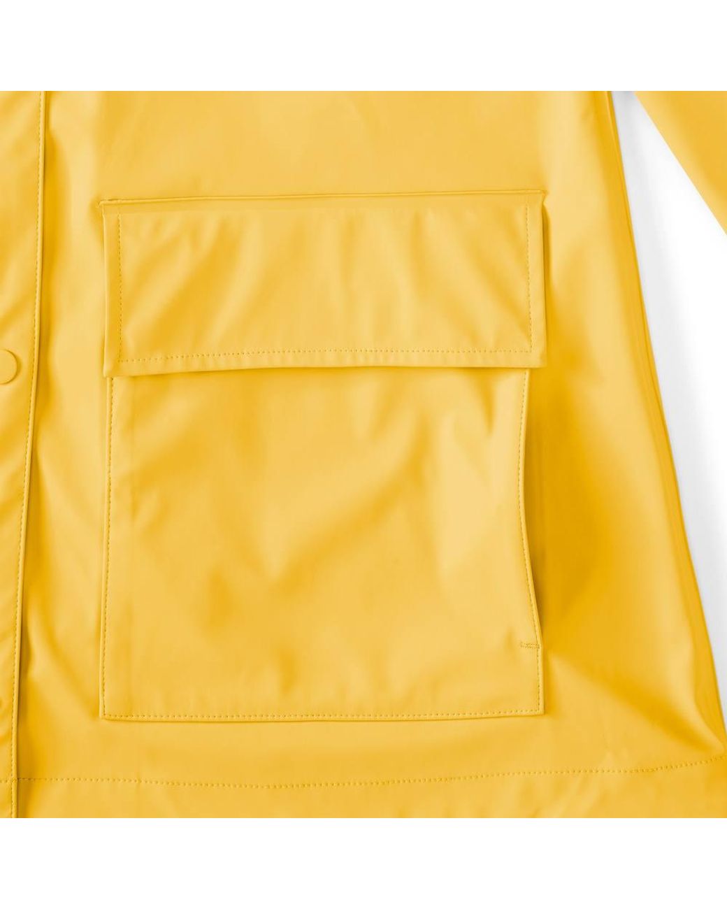 Lands' End Yellow Waterproof A-Line Squall Rain Jacket