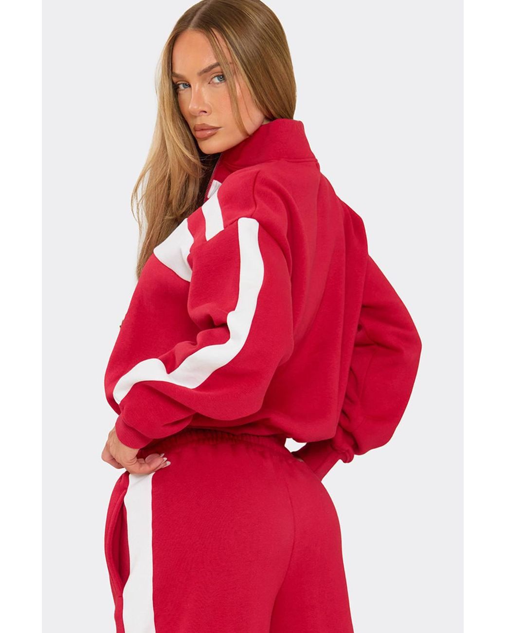 EGO Red Long Sleeve Zip Sweatshirt