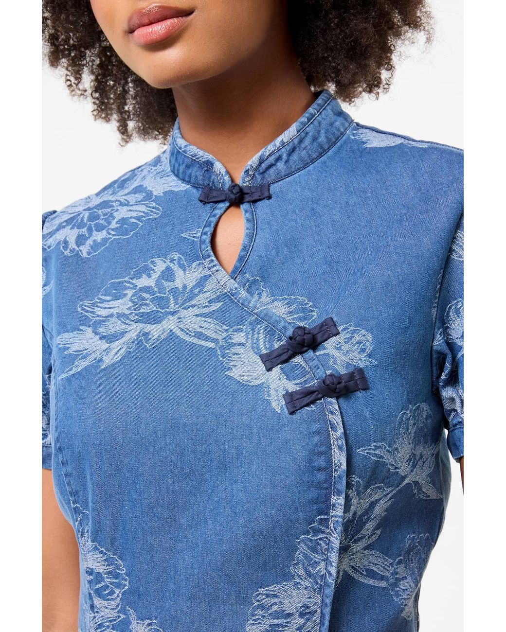 Joe Browns Blue Jessie Denim Jacquard Mini Dress