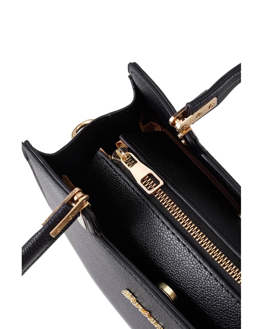 MODISHION Black Classic Tote Bag With Removable Scarf Decor