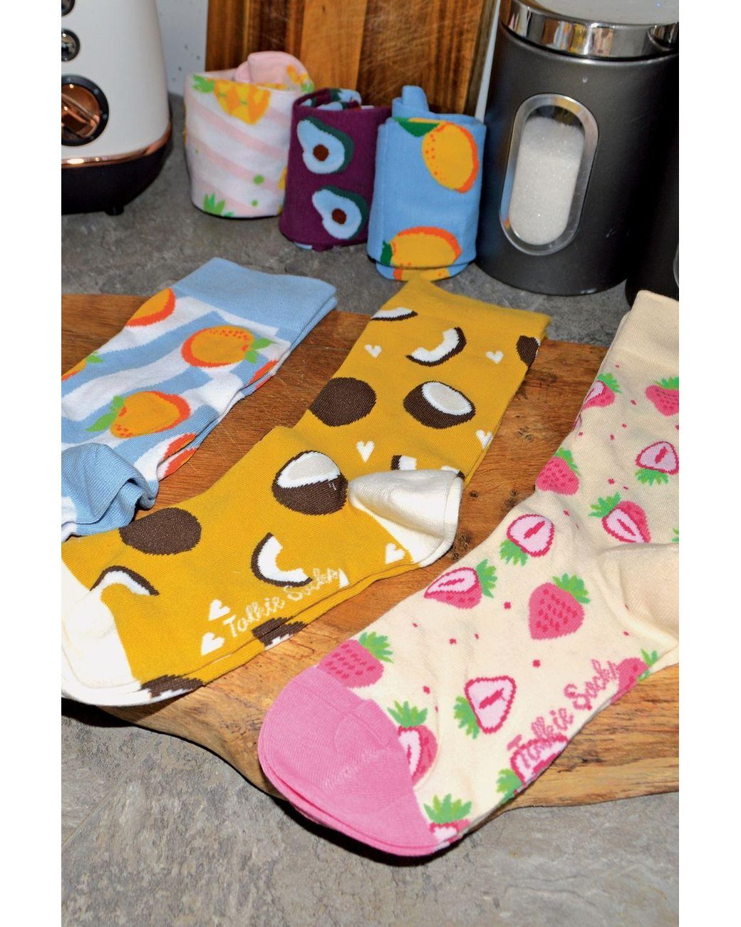 Sock Snob Pink 1 Pack Cotton Novelty Design Fruit Socks