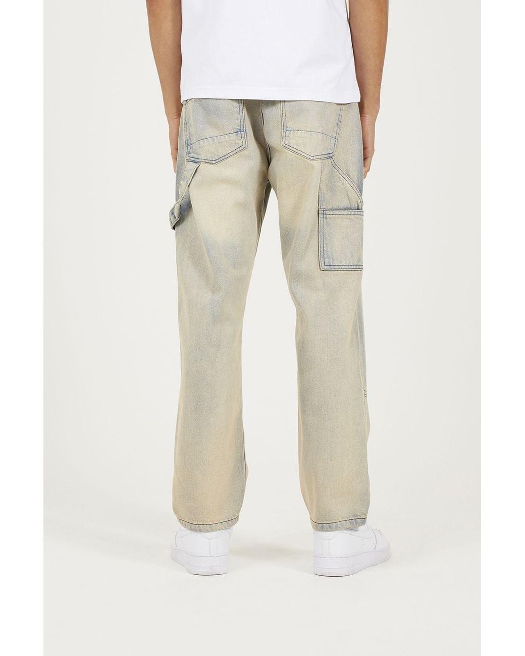 Brave Soul Natural Loose Fit Carpenter Style Denim Jeans for men