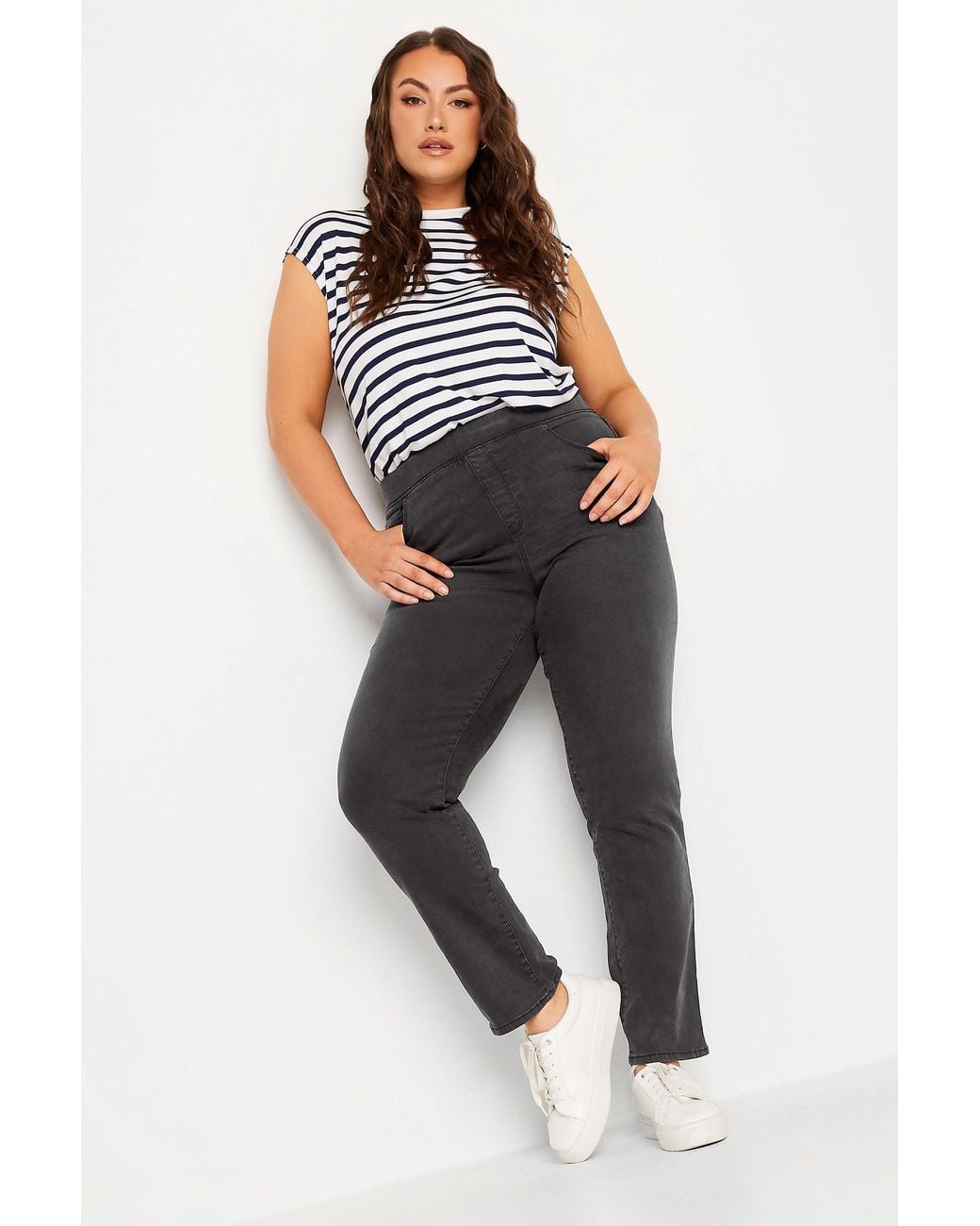 Yours Black Low Rise Jeggings