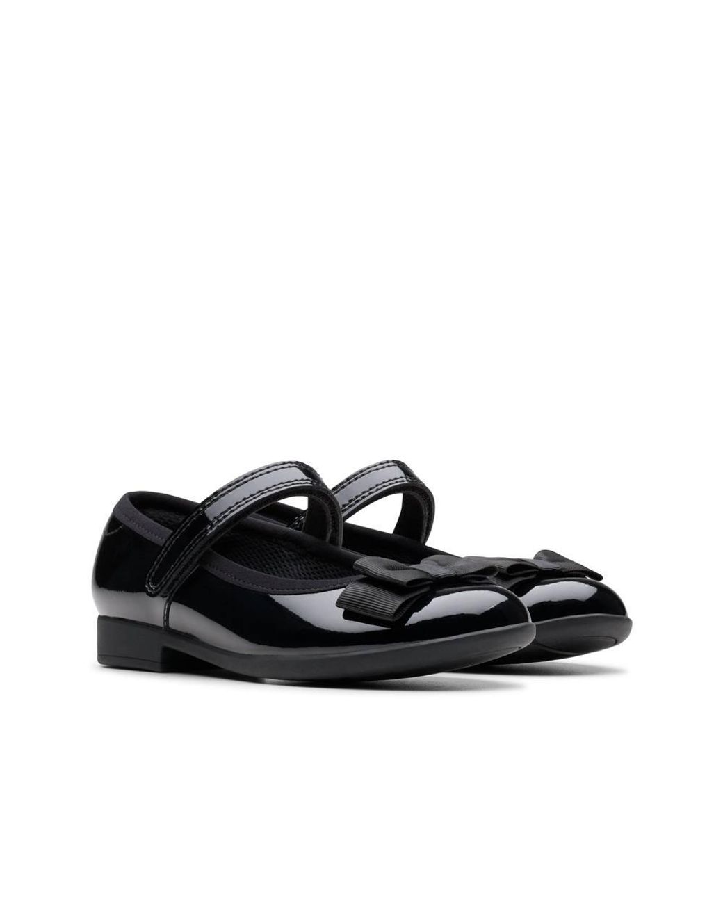 Clarks Black Scala Tap Kid Patent Bar Shoes