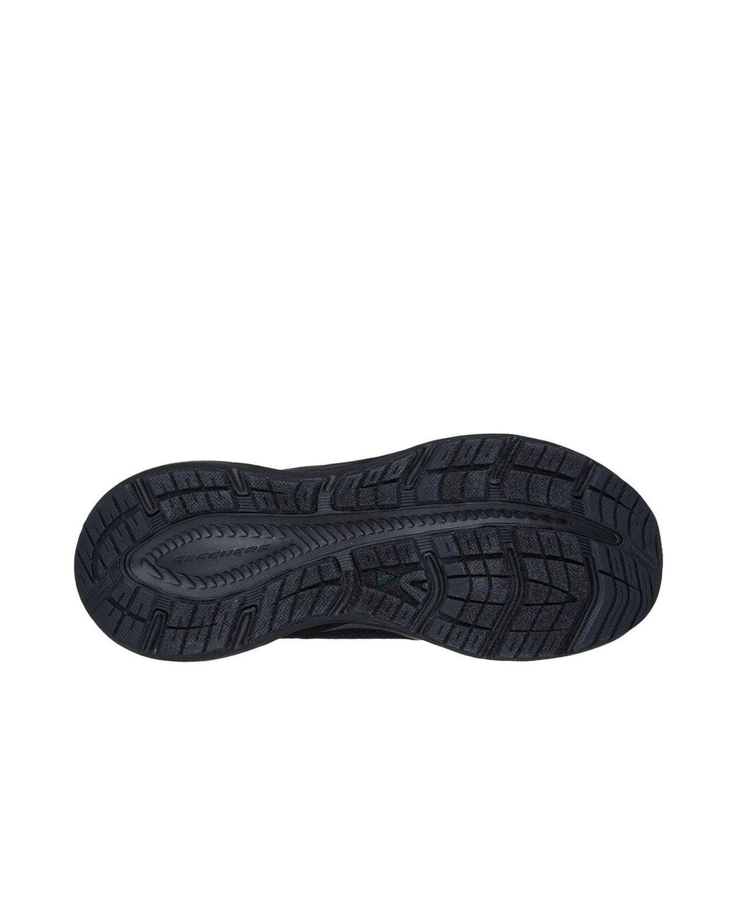 Skechers Black Edgeride Duraleather Overlay Mesh Lace-Up Trainers