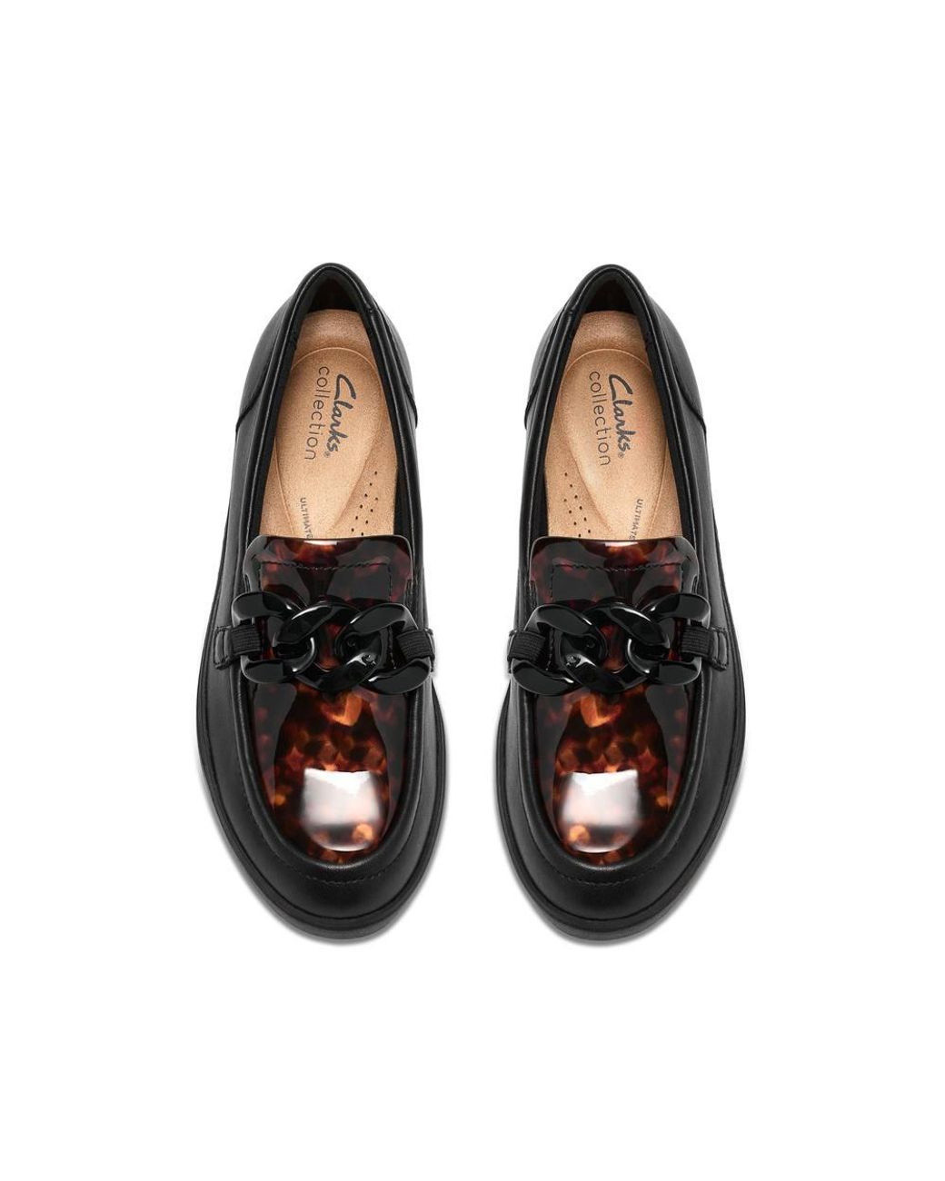 Clarks Black Zylah May Multicolour Loafers, Slip Ons