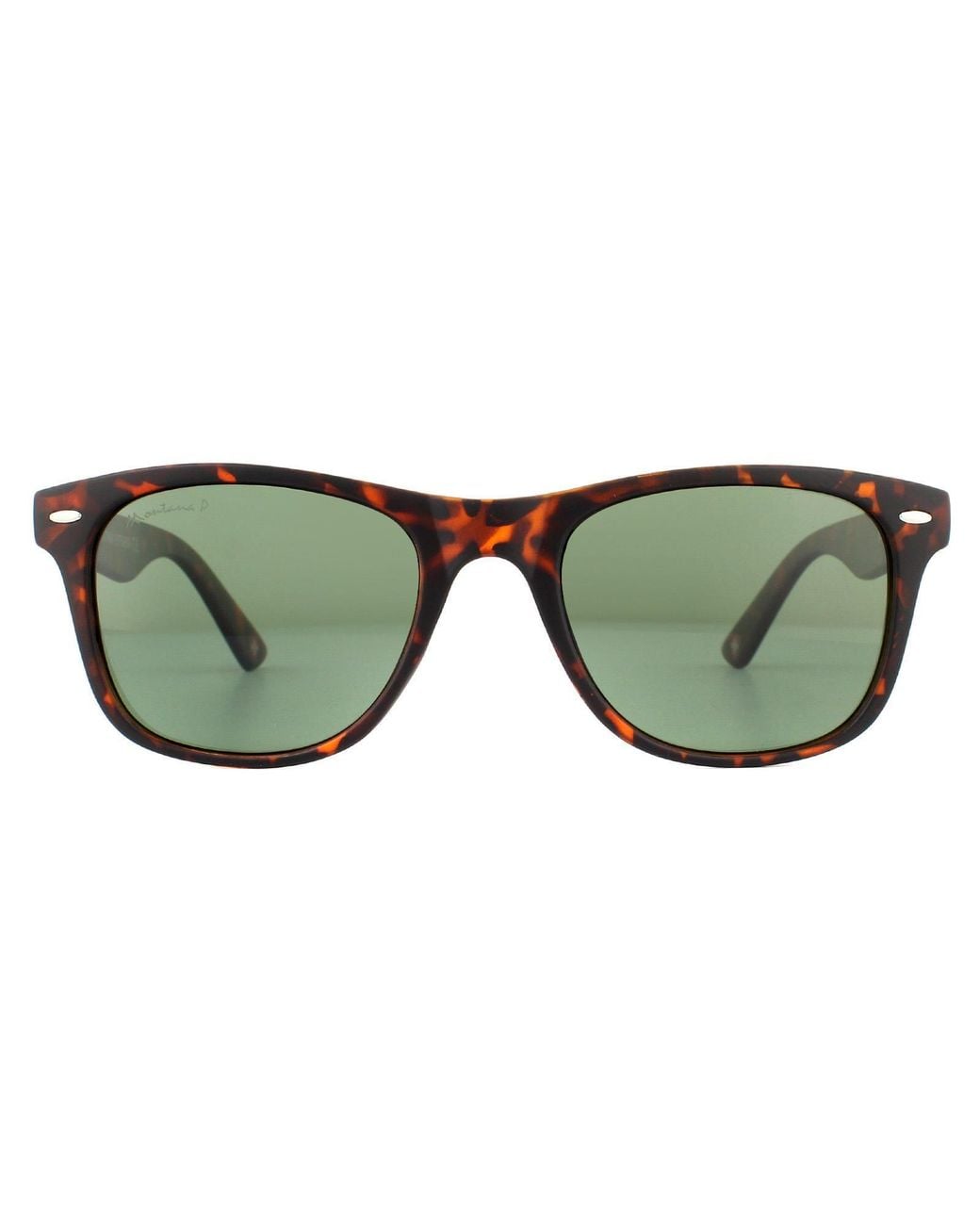 Montana Green Rectangle Matte Turtle Rubbertouch G15 Polarized Sunglasses