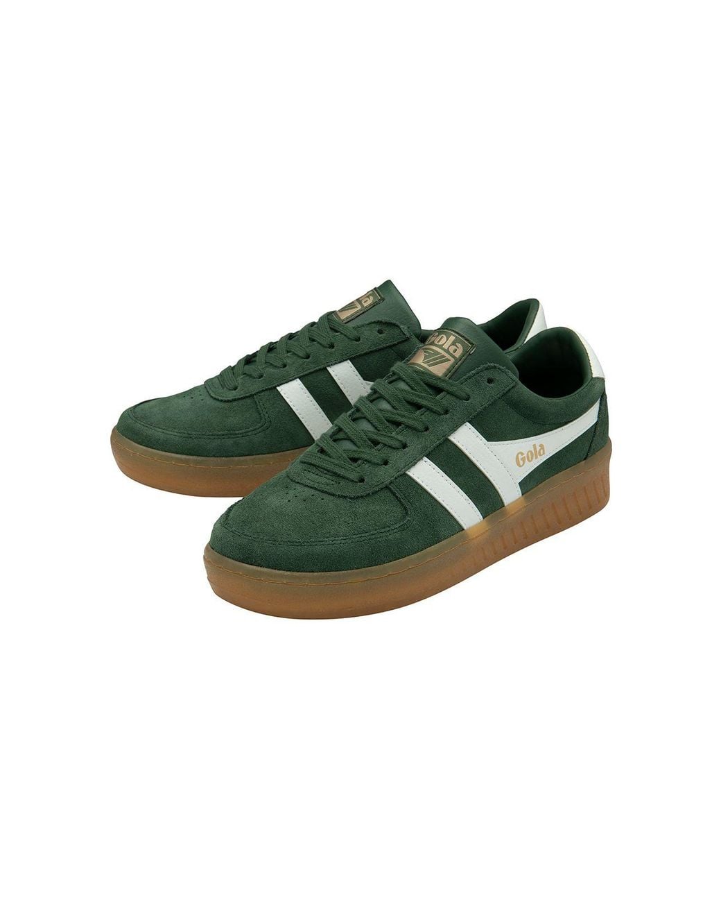 Gola Green 'Grandslam Suede' Suede Lace-Up Trainers for men