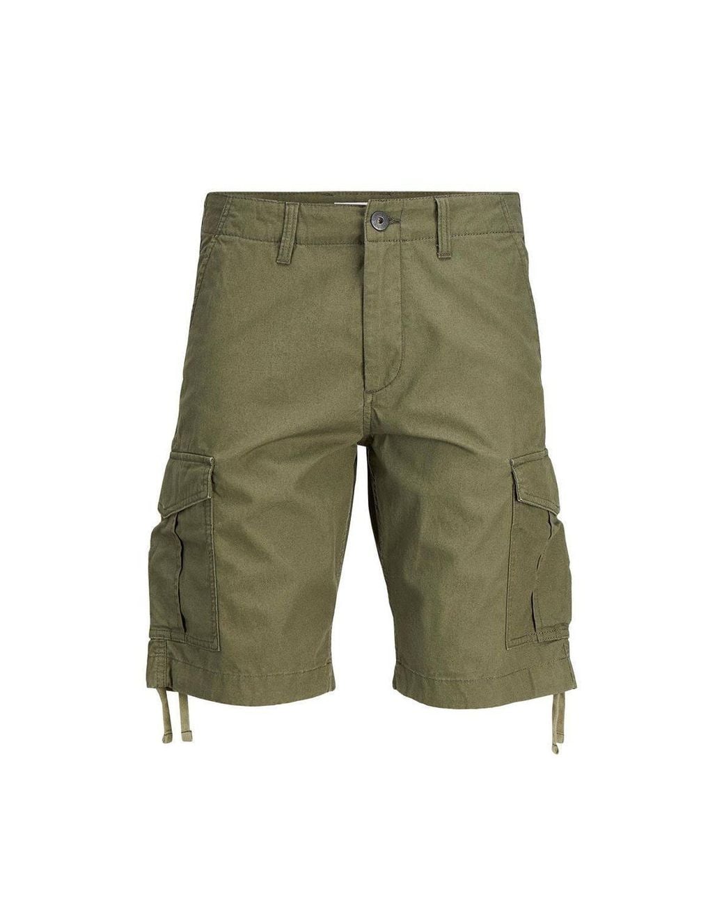 Jack & Jones Green Cargo Shorts Regular Fit Charlie Dave Night for men