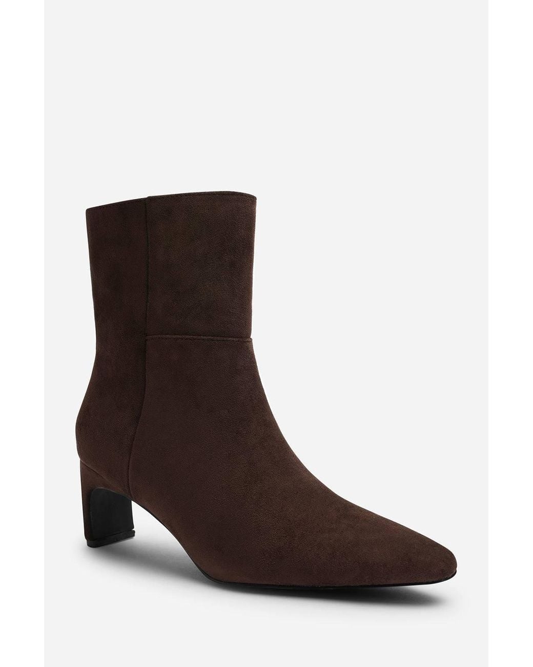 Where's That From Black Hirlis Snipped Toe Heeled Ankle Boot