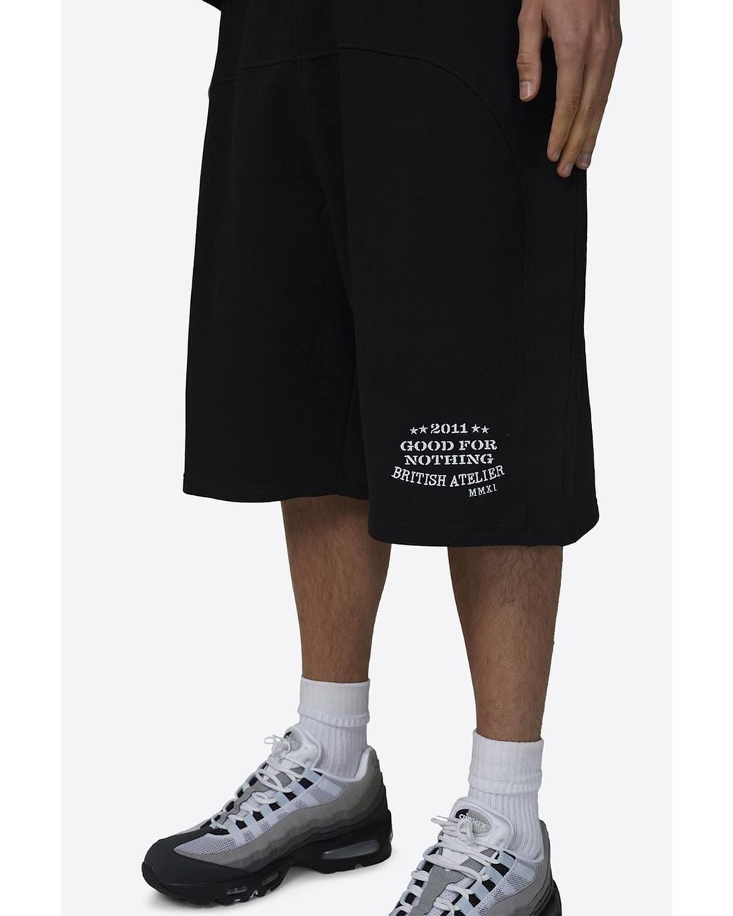 Good For Nothing Black Baggy Shorts for men