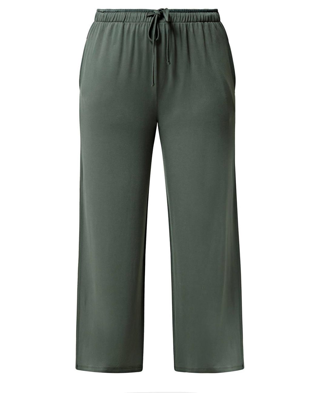 Yours Green Soft Touch Wide Leg Joggers